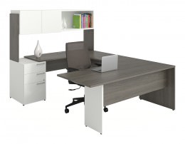 U Shaped Desk with Hutch - Contemporary and Affordable