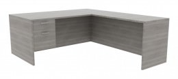Contemporary L-Shaped Desk - Amber