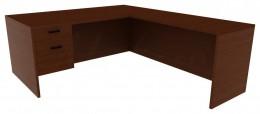 Contemporary L-Shaped Desk - Amber