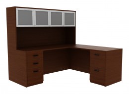 L-Shaped Desk with Hutch