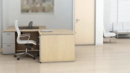 L Shaped Desk with Drawers - Canyon