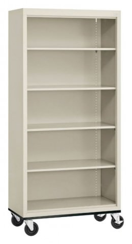 5 Shelf Mobile Bookcase - Mobile Bookcase