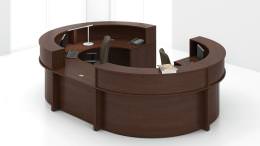 Round Reception Desk for Two People - Morpheo Series