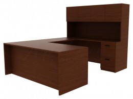 Desk with Hutch - Amber
