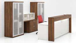 Office Reception Desk with Storage - Morpheo Series