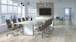 Rectangular Conference Table with Knife Edge Top