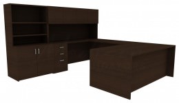 Desk with Storage - Amber