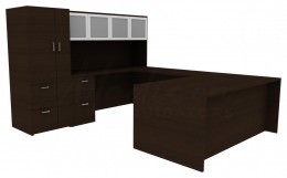 U-Shaped Desk for Home Office - Amber