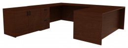 Office Desk with Cabinet - Amber