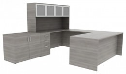 Office Desk with Storage - Amber