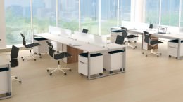 4 Person Workstation with Power