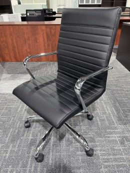 Black Vinyl Office Chair
