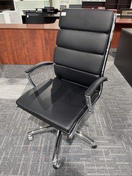 Black Vinyl Conference Room Chair
