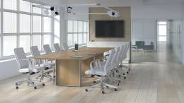 Rectangular Conference Table with Aluminum Accent Legs