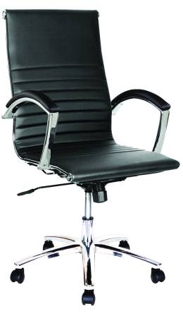 Modern Black High Back Conference Room Chair with Arms - Jazz Series