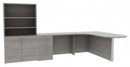 Bookcase with Desk - Amber