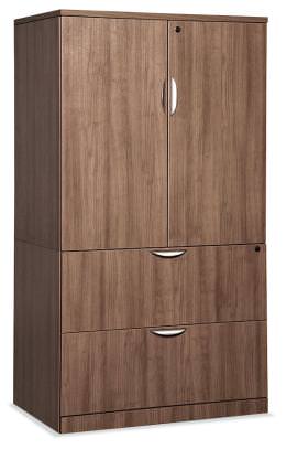 Lateral File with Upper Storage Cabinet - PL Laminate
