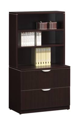 2 Drawer Lateral Filing Cabinet with Hutch - PL Laminate Series