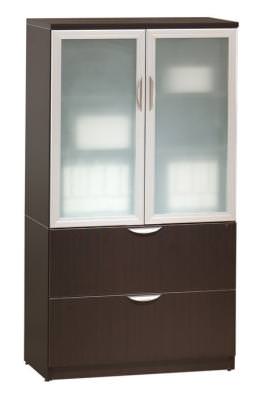 Lateral Filing with Upper Storage Cabinet by Harmony