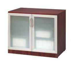 Storage Cabinet with Glass Doors - PL Laminate