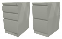 Pair of 2 & 3 Drawer Pedestals for Gen2 Cubicles - 
