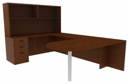 Large U Shaped Desk - Amber