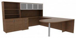 Desk Bookcase Combo - Amber