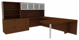Desk Bookcase Combo - Amber