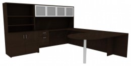 Desk with Cabinet - Amber