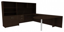 Desk and Bookcase Set - Amber