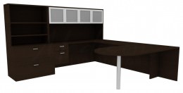 Desk with Drawers - Amber