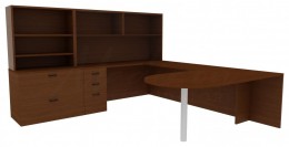 Bookcase Desk Combo - Amber