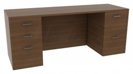 Office Credenza with File Drawers - Amber