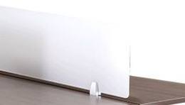 Acrylic Divider Panels for 3 Person Open Office Desk