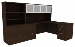 Modern L Shape Desk - Amber