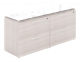 Double Lateral Filing Cabinet with Glass Top