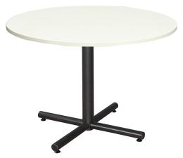 White Round Cafe Table with X Base - Express Laminate Series