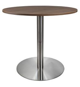 Round Cafe Table with Brushed Metal Base - PL Laminate Series