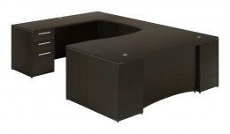 U Shaped Desk with Drawers - Potenza
