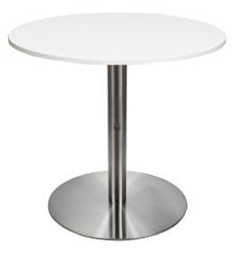 White Cafe Table with Metal Base - PL Laminate Series