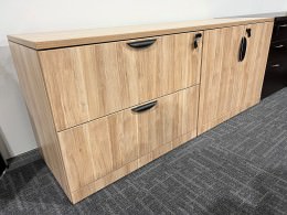 Combination Lateral File and Two Door Cabinet in Aspen Finish