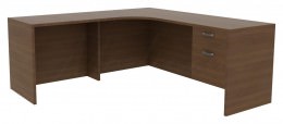 Corner Desk with Drawer - Amber