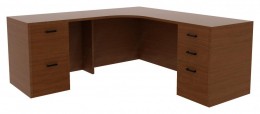 Corner Desk with Drawer - Amber