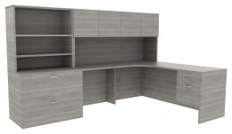 L Shape Desk with Storage
