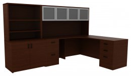 L Shaped Computer Desk - Amber