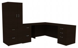 L Shaped Desk with Storage
