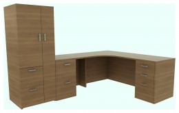 L Shaped Desk with Storage