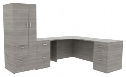 L Shaped Desk with Storage