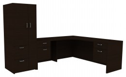 L Shaped Desk with Storage