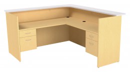 L Shape Reception Desk with Drawers - Maverick